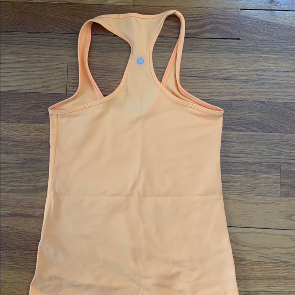 Orange Lululemon Spandex Racerback Tank